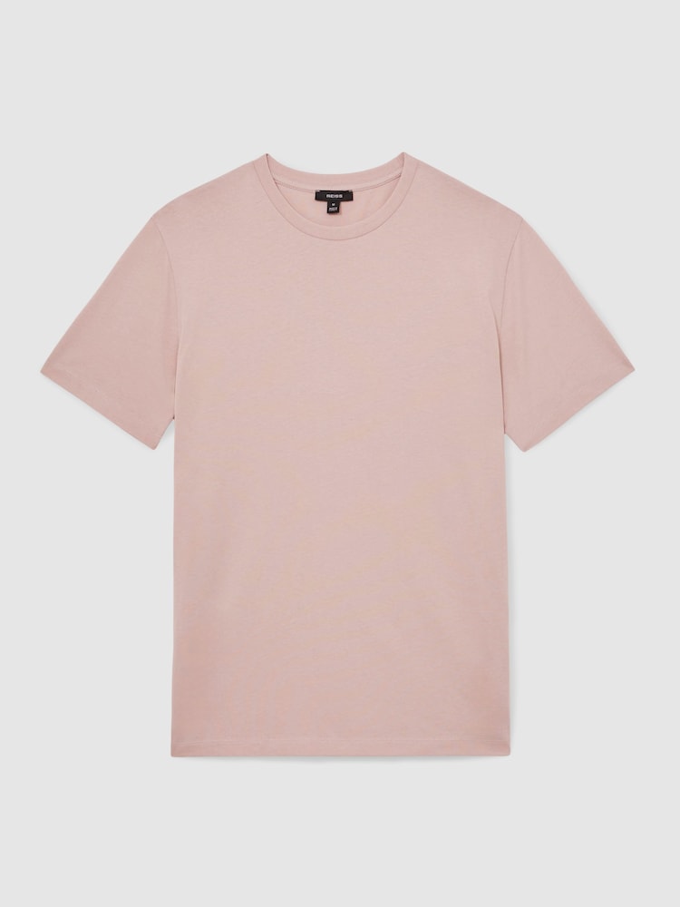 Reiss Soft Pink Bless Cotton Crew-Neck T-Shirt - Image 2 of 6
