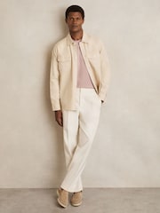 Reiss Soft Pink Bless Cotton Crew-Neck T-Shirt - Image 3 of 6