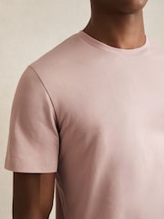 Reiss Soft Pink Bless Cotton Crew-Neck T-Shirt - Image 4 of 6