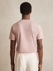 Reiss Soft Pink Bless Cotton Crew-Neck T-Shirt - Image 5 of 6