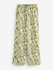 Threadbare Green Jersey Wide Leg Trousers - Image 1 of 1