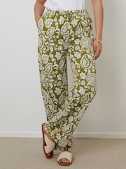 Threadbare Green Jersey Wide Leg Trousers - Image 2 of 5