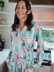 Threadbare Pink Printed Long Button Through Pyjamas - Image 5 of 7