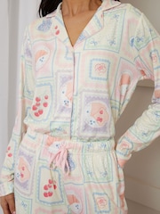 Threadbare Multi Printed Long Button Through Pyjamas - Image 2 of 4