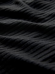 Black Maternity Long Sleeve Nursing Shelf Dress - Image 4 of 4