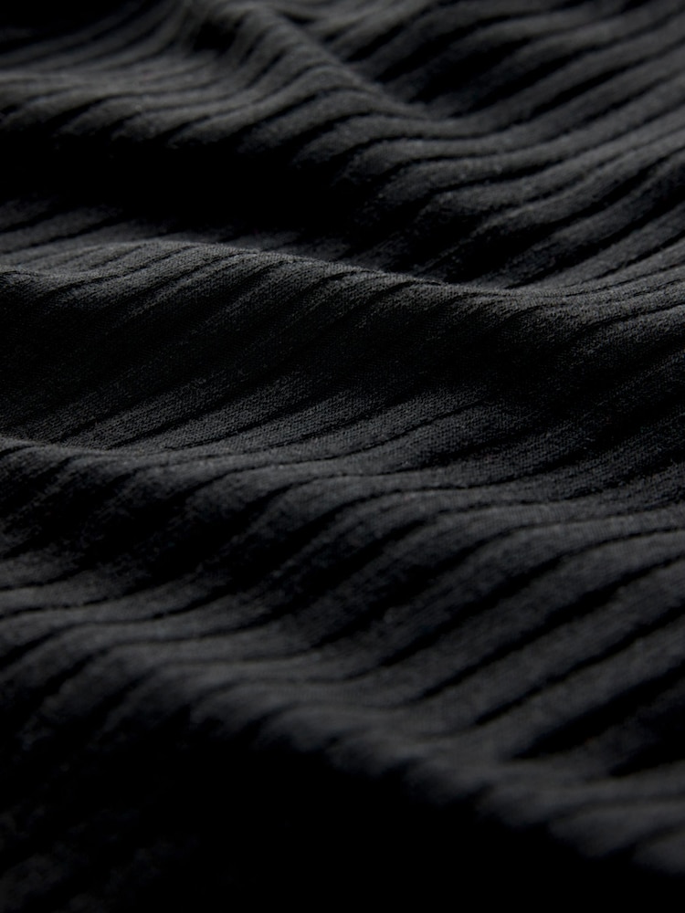 Black Maternity Long Sleeve Nursing Shelf Dress - Image 4 of 4