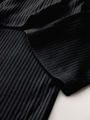 Schwarz - Maternity Long Sleeve Nursing Shelf Dress - Bild 8 von 9