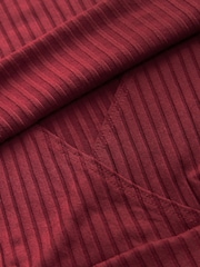 Vermelho Borgonha - Vestido Maternity de manga comprida para amamentação - Imagem 8 de 9