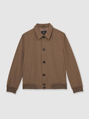 Reiss Chestnut Brown Bobby Technical Button Through Jacket - Image 2 of 5