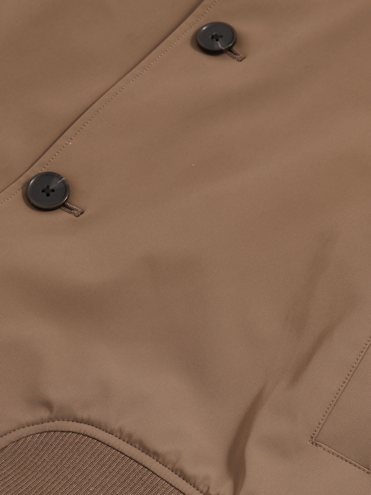 Reiss Chestnut Brown Bobby Technical Button Through Jacket - Image 5 of 5