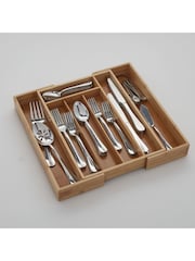 COPCO Beechwood Effect Expandable Wooden Cutlery Tray - Image 2 of 5