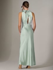 Jolie Moi Green Halter Neck Maxi Dress - Image 2 of 6