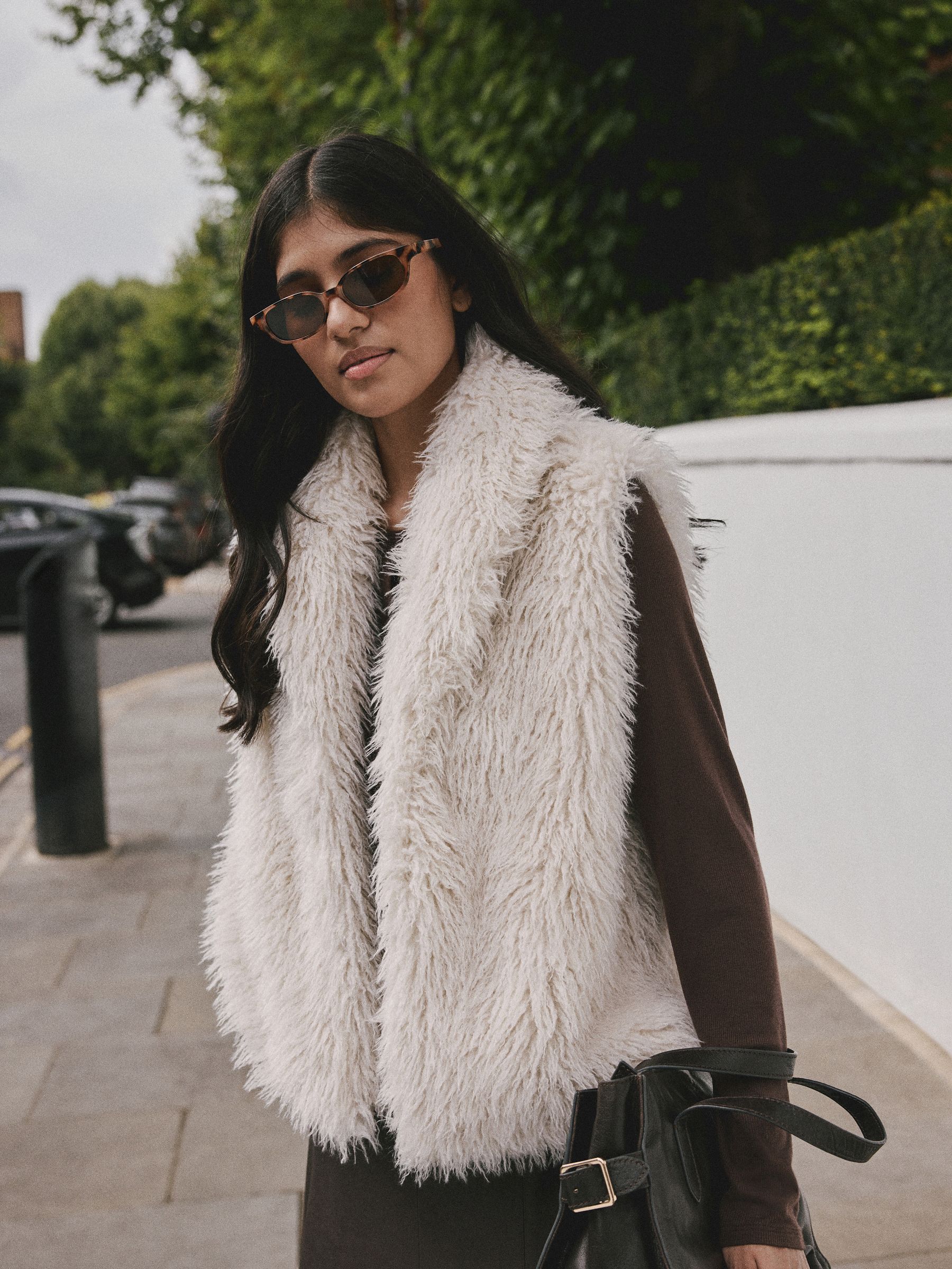 Buy Ecru Faux Fur Gilet from the Next UK online shop