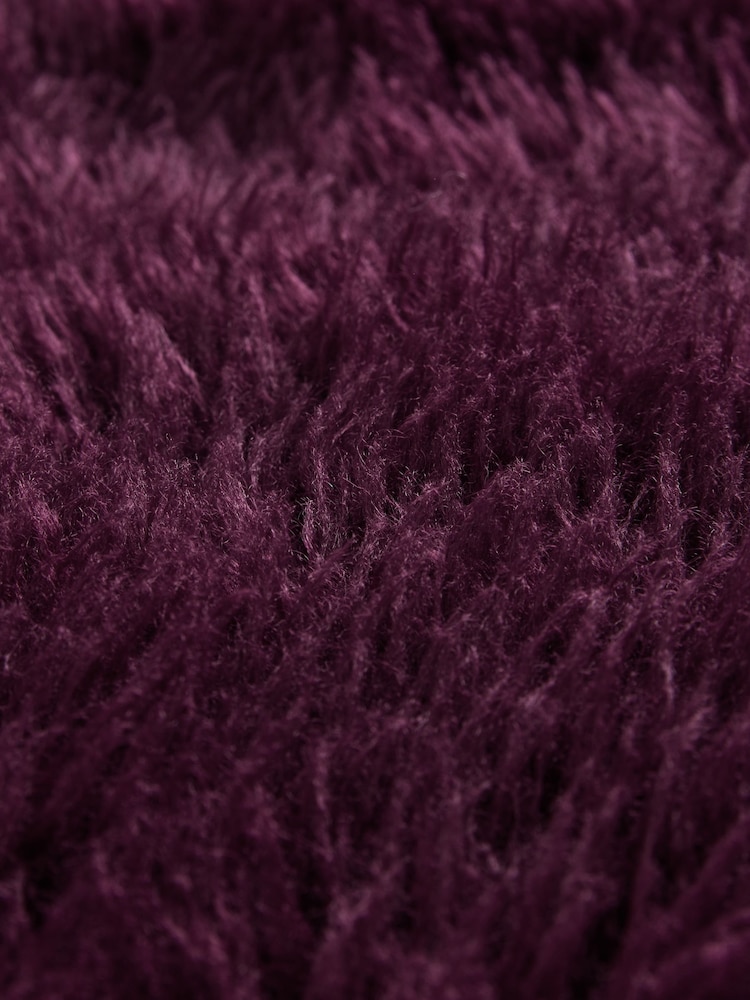 Burgundy Faux Fur Gilet - Image 2 of 3