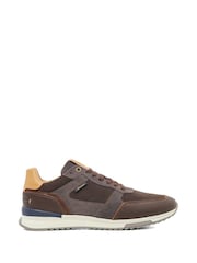 Dune London Brown Teffy Colourblock Runner Trainers - Image 1 of 5