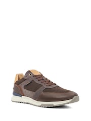 Dune London Brown Teffy Colourblock Runner Trainers - Image 2 of 5