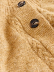 Laura Ashley Ochre Yellow Cable Knit Cardigan with a Touch of Wool - Image 7 of 7