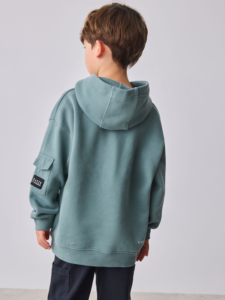 Baker by Ted Baker Oversized Embossed Hoodie - Image 2 of 11