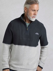 Weird Fish Blue Kielder 1/4 Zip Limited Edition Macaroni Fleece - Image 1 of 8