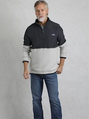 Weird Fish Blue Kielder 1/4 Zip Limited Edition Macaroni Fleece - Image 3 of 8