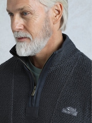 Weird Fish Blue Kielder 1/4 Zip Limited Edition Macaroni Fleece - Image 5 of 8