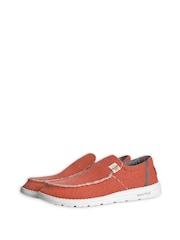 Weird Fish Orange Sole Lace 100% Cotton Slip-Ons - Image 1 of 3