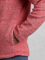 Weird Fish Red Laramie 1/4 Zip Snow Marl Fleece - Image 5 of 7