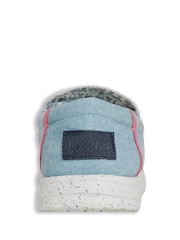 Weird Fish Blue Shoaler Washed Canvas Lightweight 100% Cotton Slip-Ons - Image 5 of 5