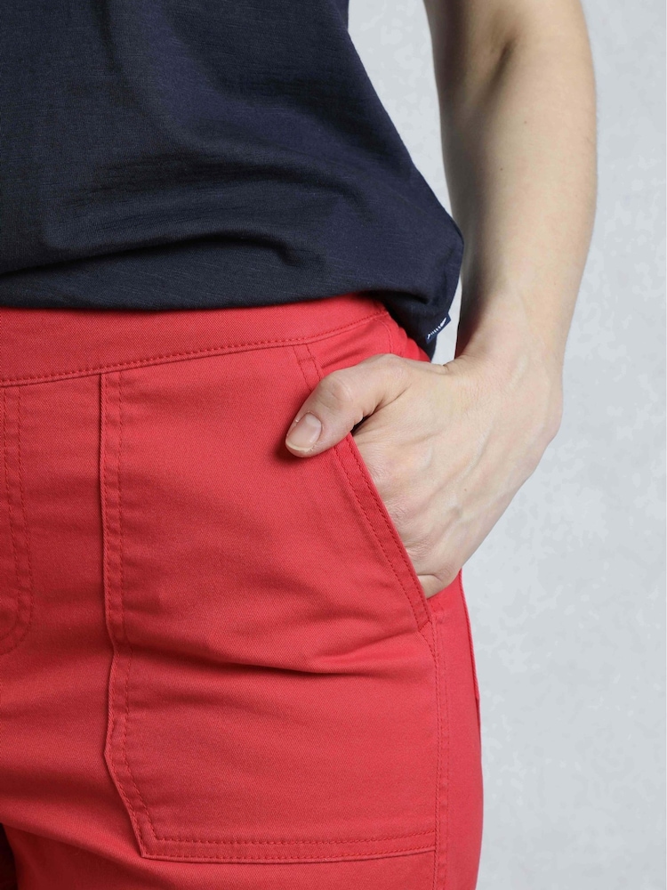 Weird Fish Red Kinnie Summer Shorts - Image 5 of 8