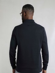 Weird Fish Light Blue Baxter Fine Knit 1/4 Zip 100% Cotton Jumper - Image 2 of 7