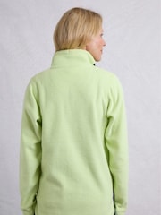 Weird Fish Green Odina Quarter Zip Textured Fleece - Image 3 of 8