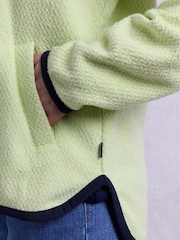 Weird Fish Green Odina Quarter Zip Textured Fleece - Image 5 of 8