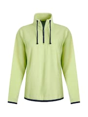 Weird Fish Green Odina Quarter Zip Textured Fleece - Image 7 of 8