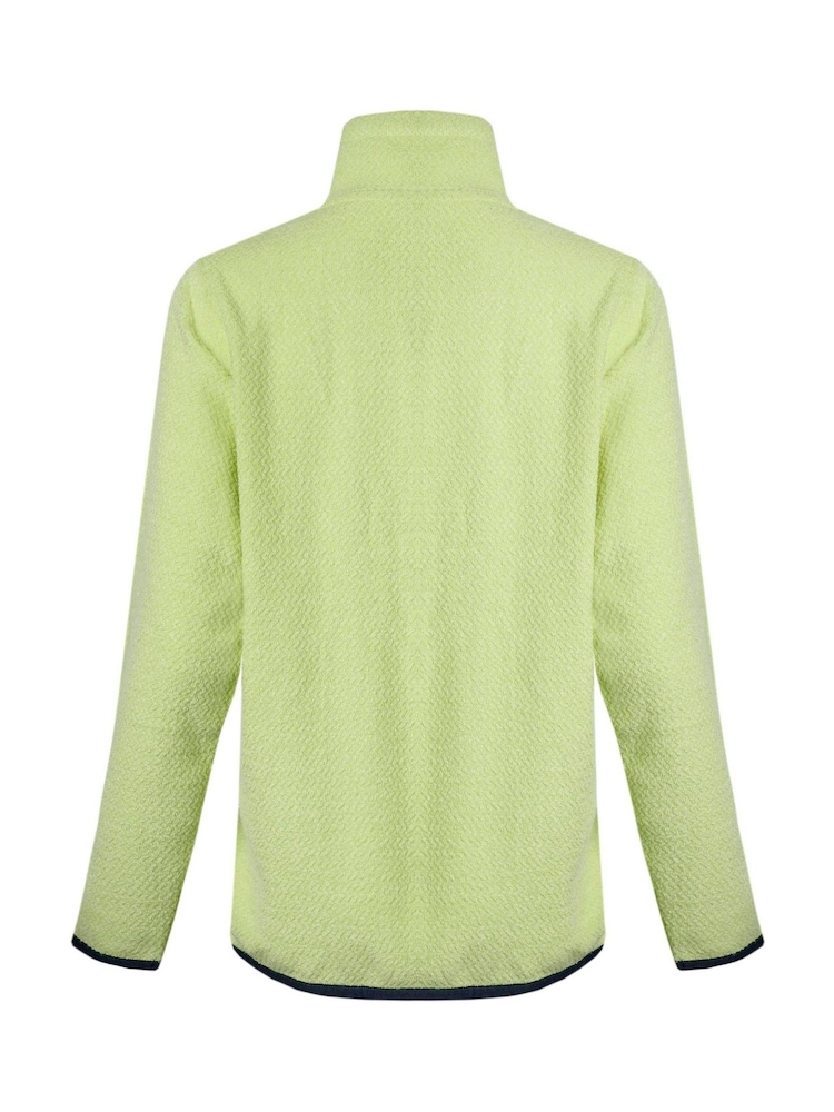 Weird Fish Green Odina Quarter Zip Textured Fleece - Image 8 of 8