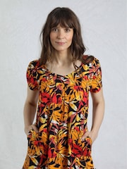 Weird Fish Brown Nuri Viscose Printed Tunic - Image 3 of 7