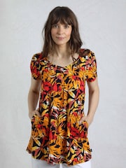 Weird Fish Brown Nuri Viscose Printed Tunic - Image 6 of 7
