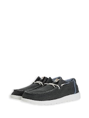 Weird Fish Blue Danio Canvas Lace 100% Cotton Shoes - Image 1 of 4