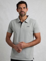Сірий - Weird Fish Miles Pique 100% Cotton Polo Shirt - Image 1 of 7