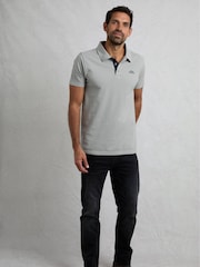 Сірий - Weird Fish Miles Pique 100% Cotton Polo Shirt - Image 3 of 7