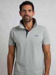 Сірий - Weird Fish Miles Pique 100% Cotton Polo Shirt - Image 4 of 7