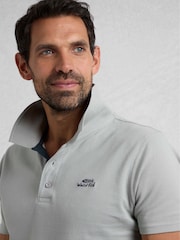 Сірий - Weird Fish Miles Pique 100% Cotton Polo Shirt - Image 5 of 7
