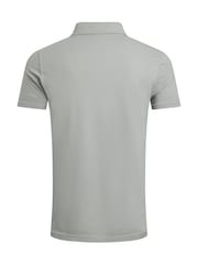 Сірий - Weird Fish Miles Pique 100% Cotton Polo Shirt - Image 7 of 7