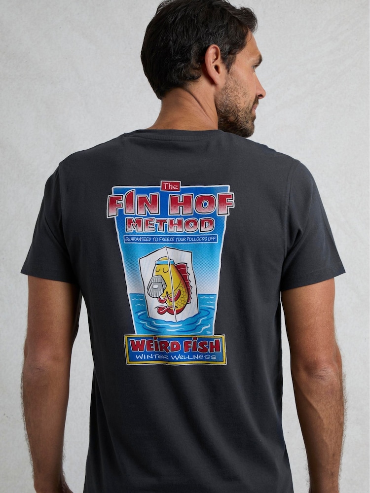 Weird Fish Blue Fin Hof Heritage Wash Artist 100% Cotton T-Shirt - Image 2 of 5