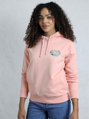 Weird Fish Pink Kira Graphic Pop Over Hoodie - Image 1 of 8