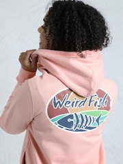 Weird Fish Pink Kira Graphic Pop Over Hoodie - Image 3 of 8