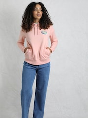 Weird Fish Pink Kira Graphic Pop Over Hoodie - Image 4 of 8