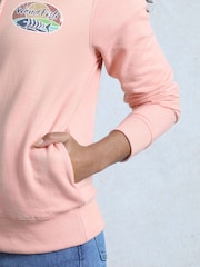 Weird Fish Pink Kira Graphic Pop Over Hoodie - Image 5 of 8