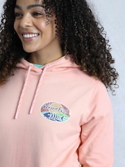 Weird Fish Pink Kira Graphic Pop Over Hoodie - Image 6 of 8