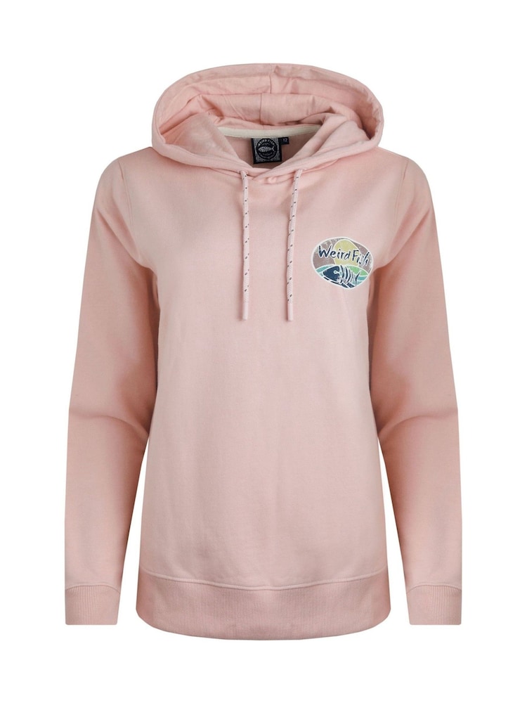 Weird Fish Pink Kira Graphic Pop Over Hoodie - Image 8 of 8