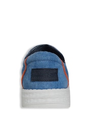 Weird Fish Blue Shoal Washed Canvas Lightweight 100% Cotton Slip-Ons - Image 4 of 4